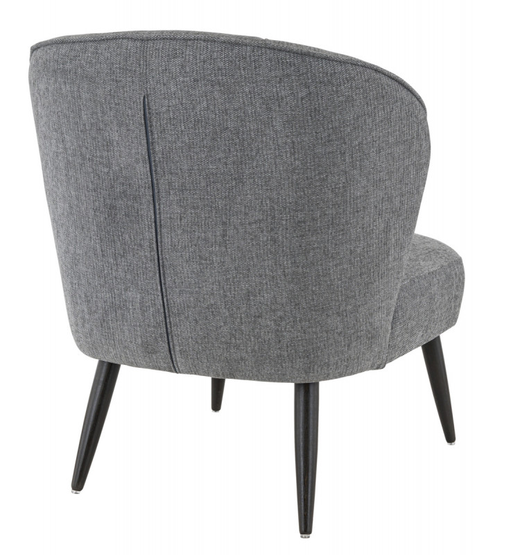 Fauteuil gris foncé 78x70x72 cm Eugenie