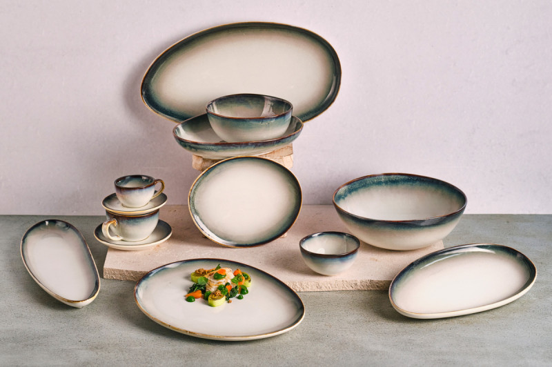 Bol ovale blanc porcelaine 16 cm Akoya Proof