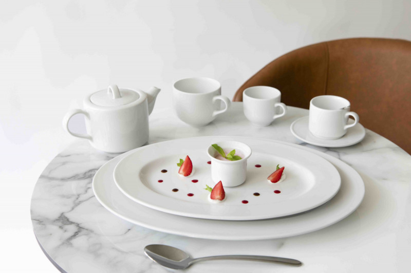 Sous tasse expresso rond blanc porcelaine Ø 13 cm Presto Accolade