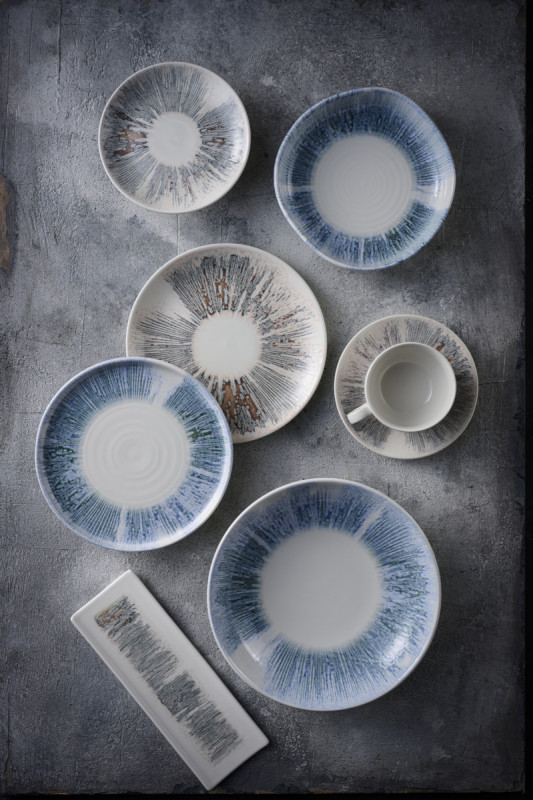 Assiette coupe creuse rond Blue porcelaine vitrifiée Ø 18,2 cm Lyra Churchill