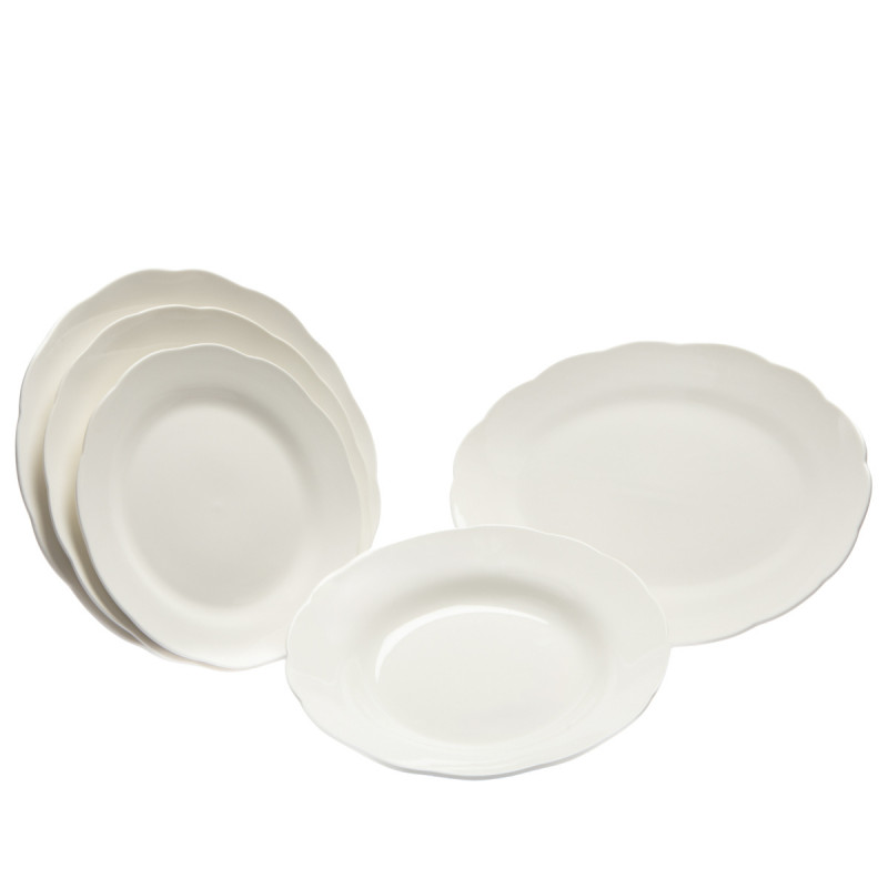 Assiette coupe plate rond blanc porcelaine Ø 26,8 cm Sérafine Pro.mundi