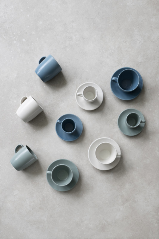 Sous tasse à thé rond bleu Grès Ø 14 cm Pulse Essentials Collection