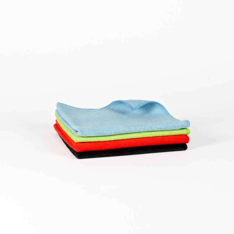 Lavettes microfibre noir microfibre 40x40 cm Kleaning Essentials (5 pièces)