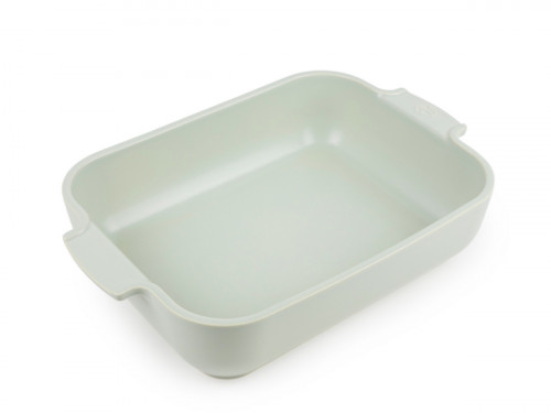 Plat à four rectangulaire vert sauge porcelaine 32 cm Céramique Peugeot Saveurs