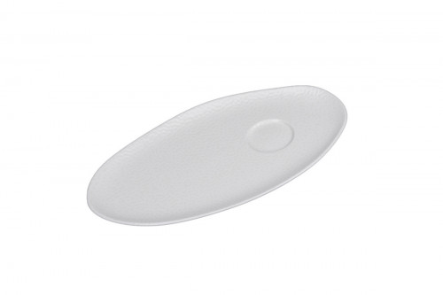 Sous tasse organique ivoire porcelaine vitrifiée Ø 25 cm Between Rak
